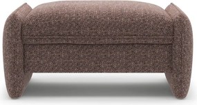 Brązowy podnóżek z tkaniny szenilowej Georgia – Micadoni