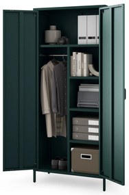 Szafa na ubrania metalowa butelkowa zieleń FLAVIO