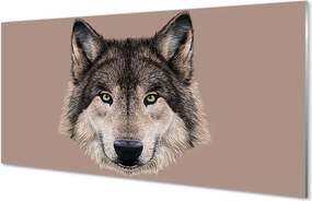Panel Szklany Artystyczny Portret Wilka