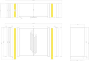 Designerska komoda dwudrzwiowa Stilig ST023B, czarna