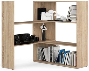 Narożny niski regał na książki dąb sonoma M3-Z55