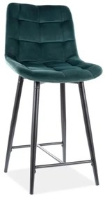 PÓŁHOKER CHIC H-2 VELVET CZARNY STELAŻ / ZIELONY BLUVEL 78 SIGNAL