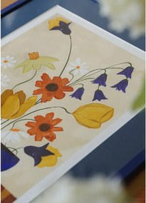 Plakat 30x40 cm Colourful Bunch in Blue Vase – Frankie Penwill – The Poster Club