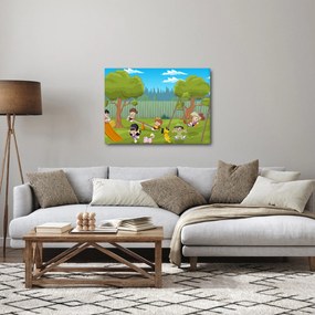 Obraz - Dzieci na placu zabaw (70x50 cm)