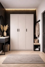 Trzydrzwiowa szafa do przechowywania piaskowy beż S6-H66