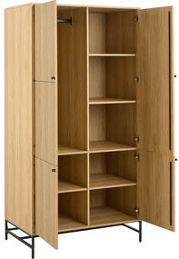 Szafa w dekorze dębu w naturalnym kolorze 99x200x60 cm Albany – Actona
