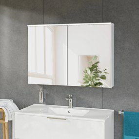 Szafka łazienkowa SOLO z oświetleniem LED i lustrem 100 cm2 drzwi - Kolor do wyboru