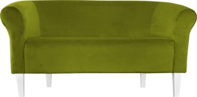 Sofa Milo tkanina Welur wygodna sofa tapicerowana do salonu i poczekalni : Kolor nogi - Biała, Kolor tkaniny - VELVET - BL75, Typ tkaniny - Velvet, Wysokość nogi - 20 cm