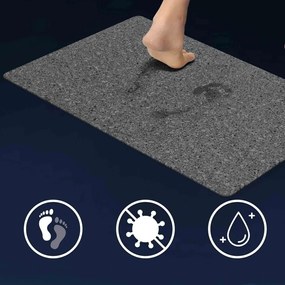 Antracytowy dywanik łazienkowy 50x80 cm Granite – douceur d'intérieur