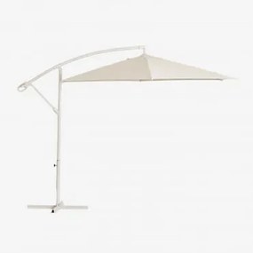 Parasol Ø295 Cm Z Tkaniny I Stali Salina Gardenia Biel - Sklum