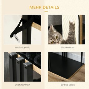 PawHut Drzewko do Drapania dla Kota z Poduszką Stalowa Konstrukcja Wysoka Jakość | Aosom PL