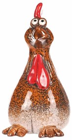 Ozdoba ogrodowa na płot Kura, 8 x 8 x 16 cm,ceramika, 16 cm