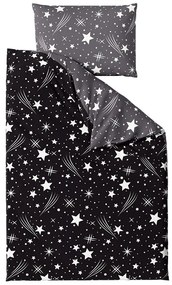 PrzytulneMieszkanie.pl PrzytulneMieszkanie.pl Pościel z mikrofibry NOČNÍ OBLOHA czarno-szara Rozmiar pościeli: 2 szt 70 x 90 cm | 200 x 220 cm
