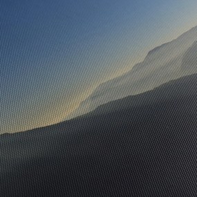 Obraz - Nad szczytami gór (z zegarem) (90x30 cm)