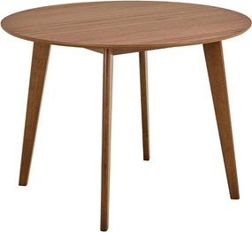 Okrągły nierozkładany stół Roxby Actona 105 cm, kolor orzech