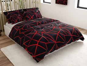 PrzytulneMieszkanie.pl PrzytulneMieszkanie.pl Bawełniana pościel PENELOPE RED czarna Rozmiar pościeli: 70 x 90 cm | 140 x 200 cm