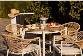 Szarobeżowe kamionkowe talerze zestaw 4 szt. ø 21 cm Viola – House Nordic