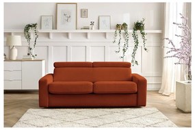 Ceglasta rozkładana sofa 215 cm Monaco – Bobochic Paris