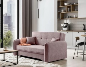 Rozkładana 2-osobowa sofa LAINE, jasnoróżowa