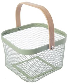 Metalowy koszyk druciany 24,5x24,5x30 cm Greenish – Orion