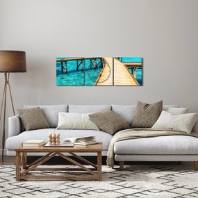 Obraz - Molo (z zegarem) (90x30 cm)