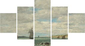 Obraz - Eugène Boudin, Coast of Brittany, reprodukcje (125x70 cm)
