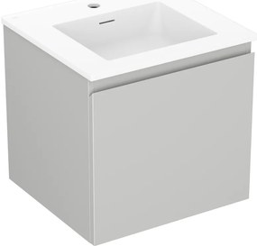 Mexen Orio szafka łazienkowa 50 cm z umywalką Otis, 1 szuflada, szara mat/biała mat - 91A10-05047-1-BF62-W18M01