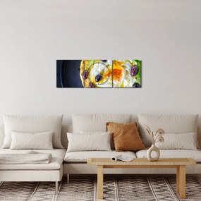 Obraz zdrowego naleśnika (z zegarem) (90x30 cm)