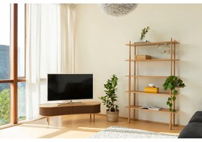 Szara szafka pod TV w dekorze dębu 140x40 cm Audacious – UMAGE
