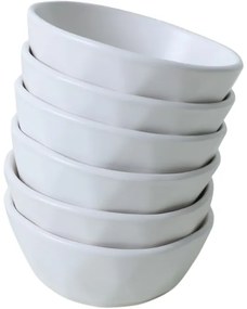 Zestaw 6 misek kamionkowych Facetta 12 cm, biały