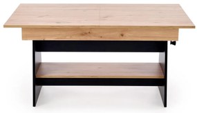 Ława rozkładana podnoszona ERIKA dąb artisan/czarny HALMAR