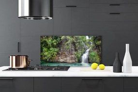 Szkło do Kuchni na Ścianę Kaskada Spływająca po Skale