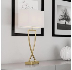 ByRydens 2829610-5000 - Lampa stołowa OMEGA 1xE27/5W/230V biały/złoty