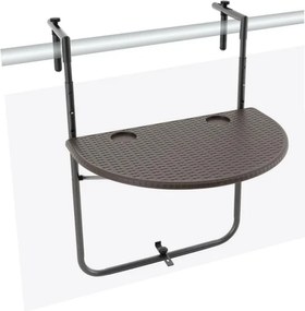 Wiszący rattanowy składany stół - brązowy