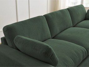 Zielona sztruksowa sofa 250 cm Belair – Bobochic Paris