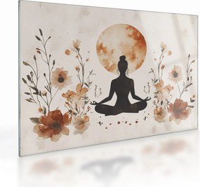Obraz na szkle - Pomarańczowa joga (70x50 cm)