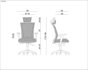 Ergonomiczne krzesło biurowe Ergonic, zgodne z normą BHP