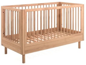Łóżeczko z litego drewna dębowego 70x140 cm w naturalnym kolorze Forrest – Vipack