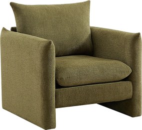 Fotel zielony z tkaniny szenilowej GORAZI