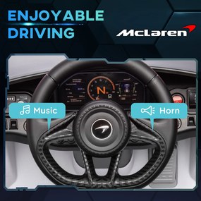 AIYAPLAY Dziecięce Auto Elektryczne z Drzwiami Skrzydłowymi, sterowalne, z miękkim startem i światłami LED, Białe