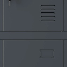 Szafka skrytkowa socjalna BHP metalowa MARCIN, 900 x 1850 x 400 mm, antracytowa