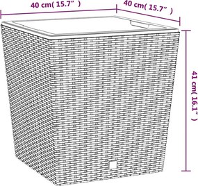 Antracytowa donica ogrodowa A1-E60