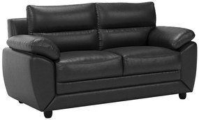 Kanapa 2-osobowa MANOA z ekoskóry - Czarny