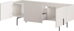 Szafka RTV Malmi 150 cm - kaszmir / czarne nóżki
