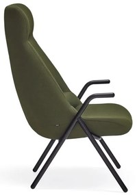 Zielony fotel Teulat Dins, wys. 114 cm