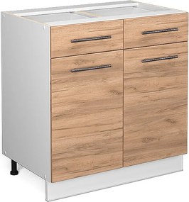 Szafka dolna do kuchni złoty dąb energetyczny 80x51.6x82 fame-line