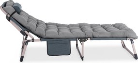 Leżak Ogrodowy SATURN 190x73 cm Szary