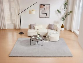 Dywan shaggy z długim włosiem imitującym futro - 200 x 290 cm - Szary - BUNNY