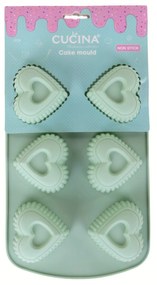 Zielona silikonowa forma na muffiny, 27 x 17 cm