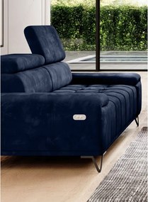 Sofa kanapa PALLADIO z elektrycznym systemem rozkładania siedziska regulowane zagłówki WERSAL